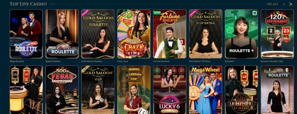 Top live casino